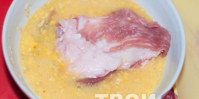 Рецепт шницеля на сковороде