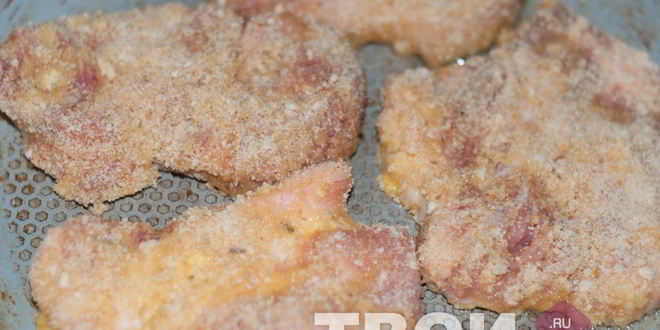 Рецепт шницеля на сковороде