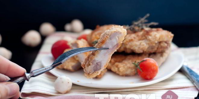 Рецепт шницеля на сковороде