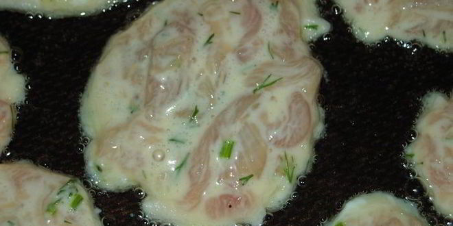 Рецепт шницеля по-венециански с легким салатиком из кукурузы