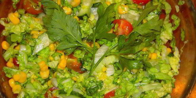 Рецепт шницеля по-венециански с легким салатиком из кукурузы