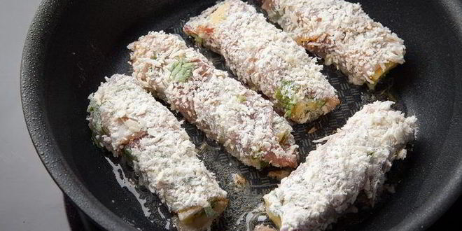 Рецепт шницеля с сыром в беконе