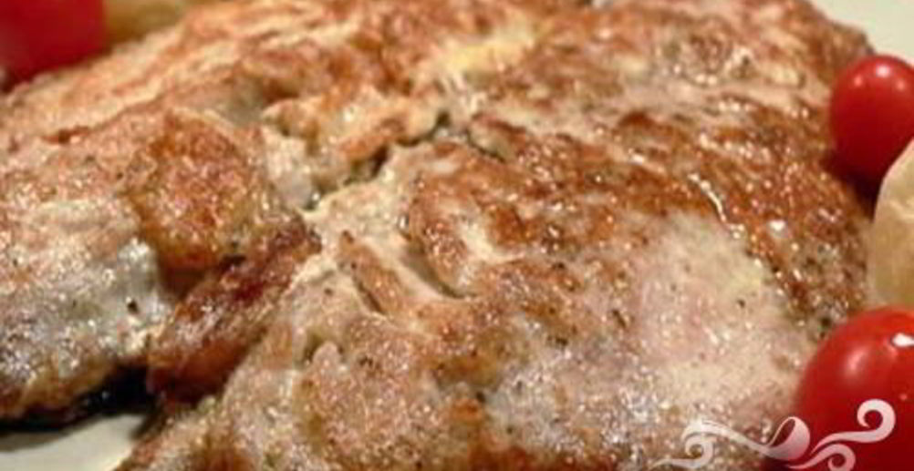 Рецепт шницель в мятной панировке с кунжутом