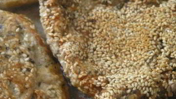 Рецепт Шницеля в мятной панировке с кунжутом