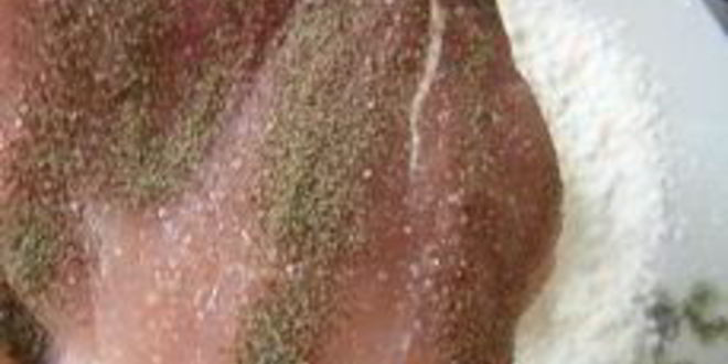 Рецепт шницеля в мятной панировке с кунжутом