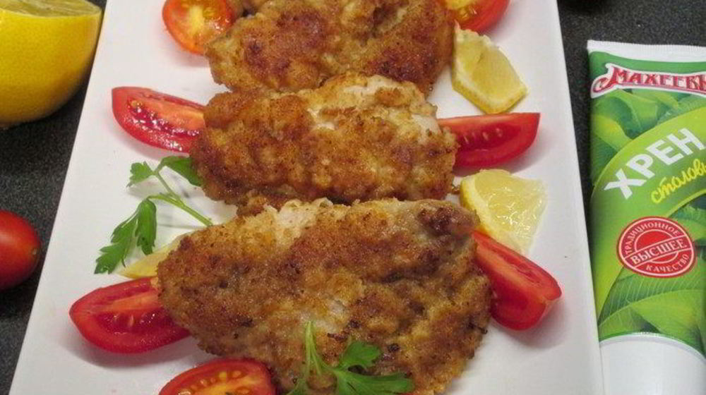 Как приготовить венский шницель в кляре с хреном по-русски