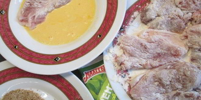 Рецепт венского шницеля в кляре с хреном по-русски