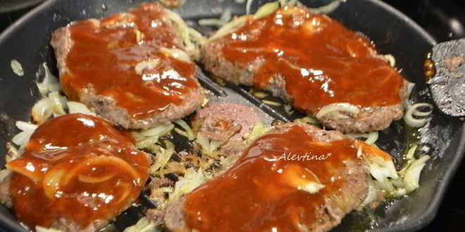 Рецепт говяжьих стейков на сковороде