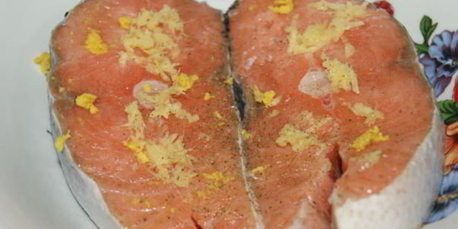 Рецепт стейка из семги на гриле