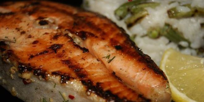 Рецепт стейка из семги на гриле