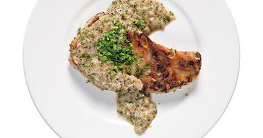 Рецепт Стейка из свинины с горчичным соусом