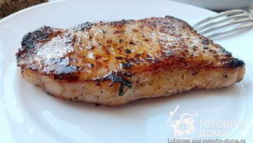 Рецепт Стейка из свиной корейки в пряном маринаде