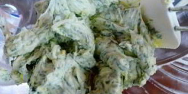 Рецепт стейка на кости с зеленым маслом