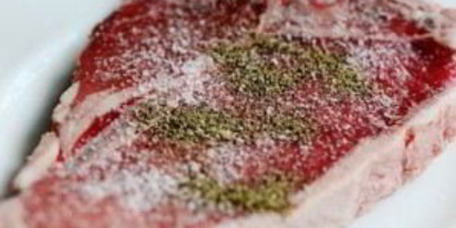 Рецепт стейка на кости с зеленым маслом