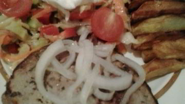 Рецепт Стейка с салатом Ужин для любимого