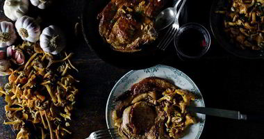 Рецепт Телячьего стейка с лисичками