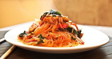 Рецепт Стеклянной лапши с индейкой и шпинатом