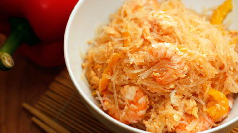 Как приготовить стеклянную лапшу с креветками