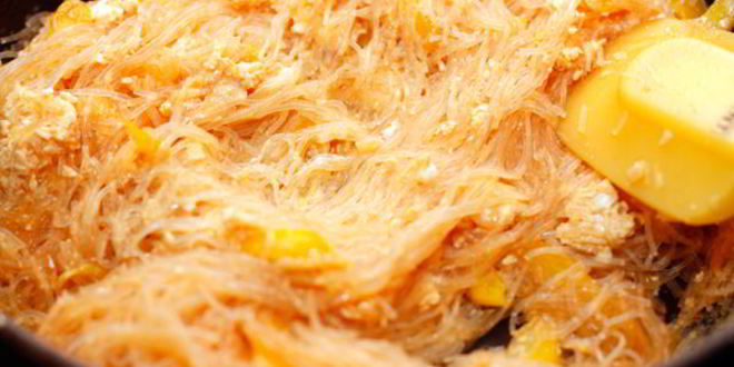 Рецепт стеклянной лапши с креветками