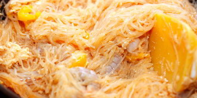 Рецепт стеклянной лапши с креветками