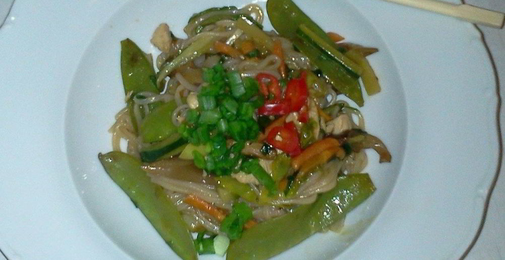 Рецепт лапшу по-китайски с курицей
