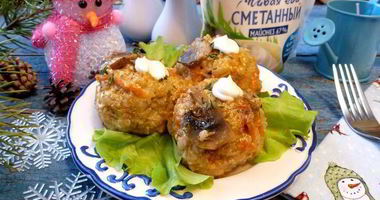 Рецепт Тефтелей Слободских в грибной подливе