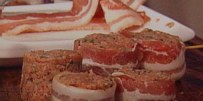 Рецепт тефтелей в беконе с начинкой из моцареллы