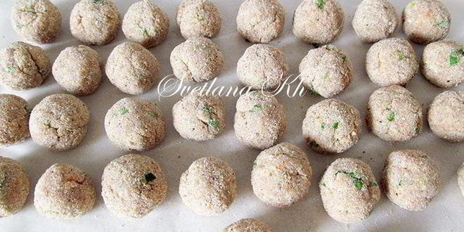 Рецепт тефтелек с пастой мафальдине в пикантном соусе