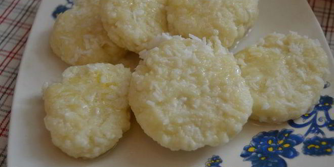 Рецепт ленивых вареников с кокосовой стружкой