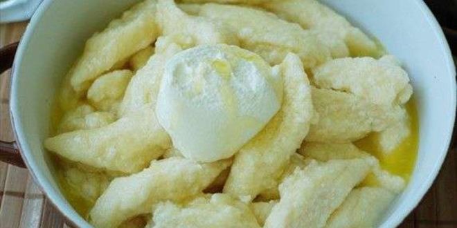 Рецепт ленивых вареников с топленым молоком