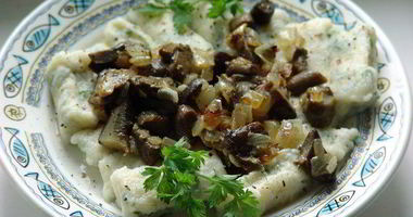 Рецепт Ленивых вареников с заправкой из грибов