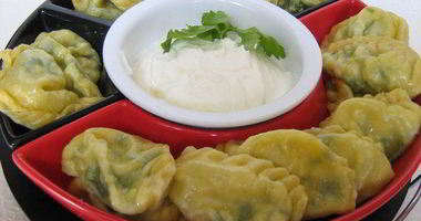 Рецепт Паровых вареников с зеленью и яйцом