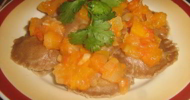 Рецепт Ржаных вареников с тыквой на пару, постные