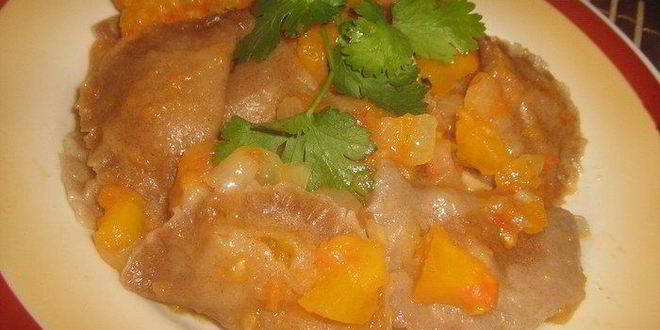 Рецепт ржаных вареников с тыквой на пару, постные