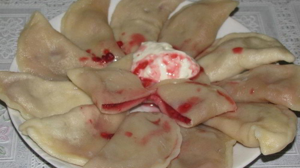 Как приготовить вареники с малиной