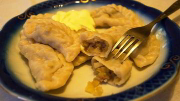 Рецепт Вареников с рубленой картошкой и прослойкой