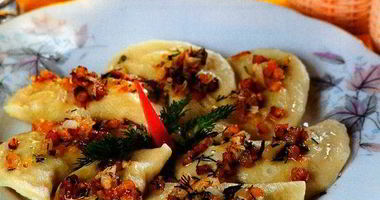 Рецепт Вареников с салом и картошкой