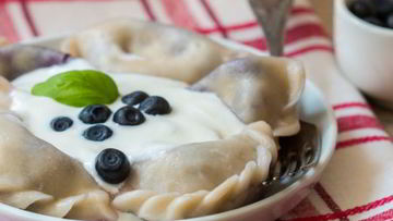 Рецепт Вареников в сливочном соусе