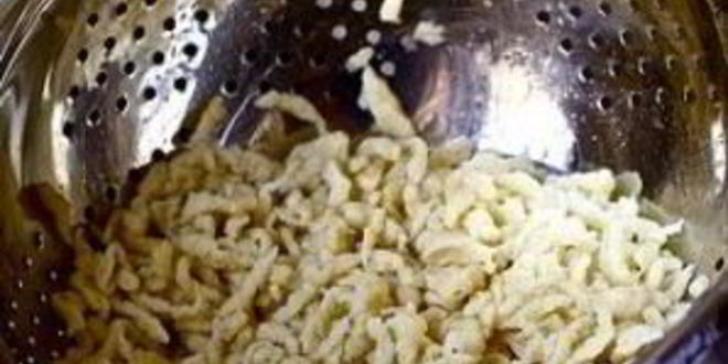 Рецепт яичной лапши с луком и зеленью