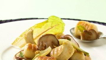 Рецепт Жареных ньокков в соусе из горгонзолы с грибами