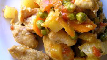 Рецепт Быстрого жаркого из курицы с овощами