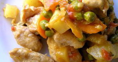 Рецепт Быстрого жаркого из курицы с овощами