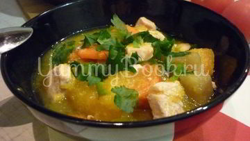 Рецепт Легкого жаркого с тыквой и индейкой