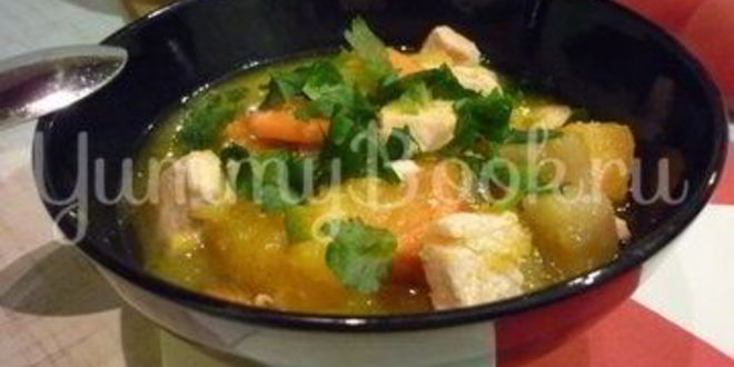 Рецепт легкого жаркого с тыквой и индейкой