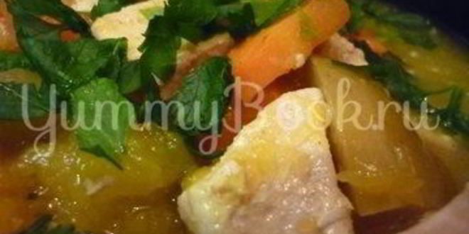 Рецепт легкого жаркого с тыквой и индейкой