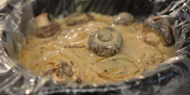 Рецепт жаркого из говядины с грибами