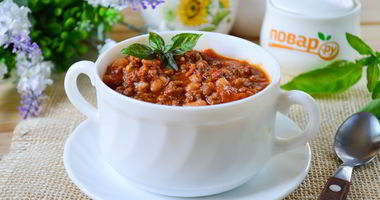 Рецепт Жаркого из говяжьего фарша, помидоров и фасоли