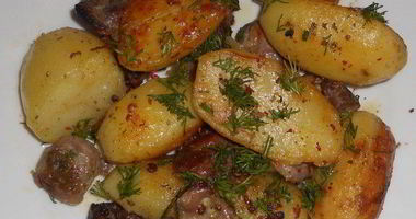 Рецепт Жаркого из картофеля и куриных желудков