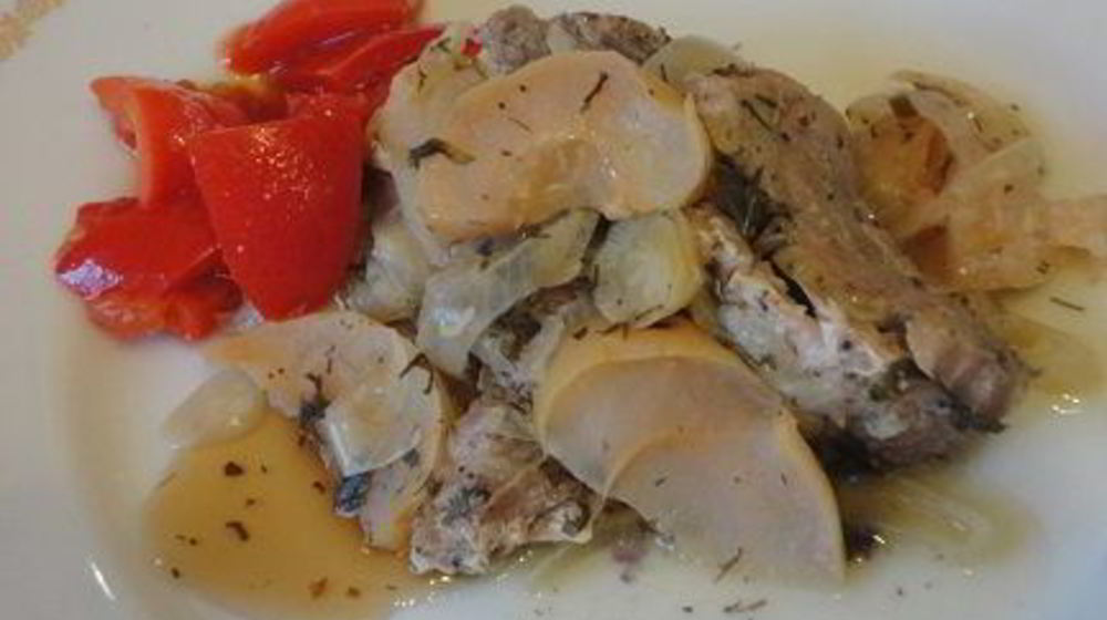 Как приготовить жаркое с яблоками