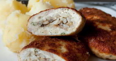 Рецепт Куриных зраз с рисом и грибами